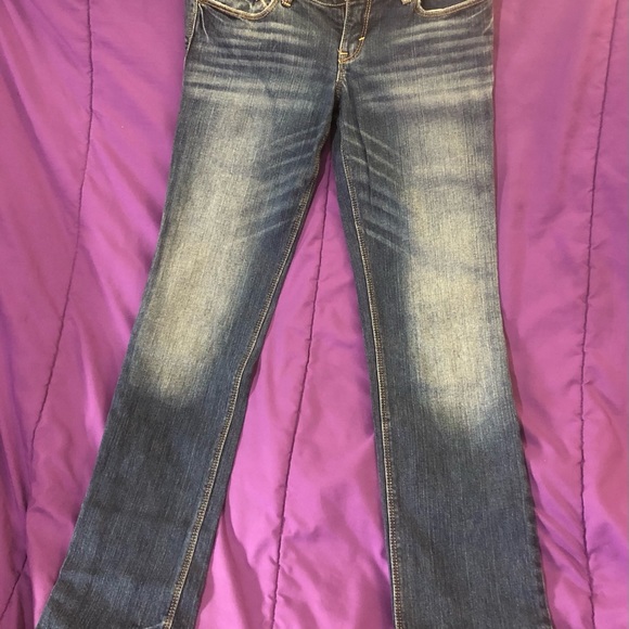 ABERCROMBIE Denim Jeans Sz 14 W29 L37 I30 Straight Leg Slim Fit - Picture 2 of 8